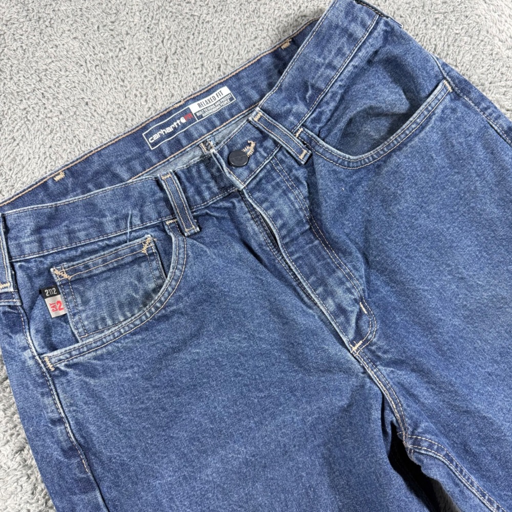 Carhartt FR Relaxed Fit Flame Resistant Jeans Blue Denim CAT 2 32x30 Baggy
